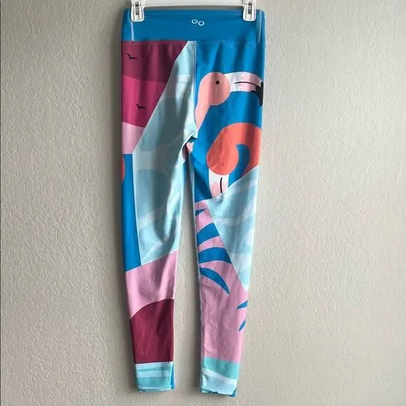 Loony Legs Shop Flamingo Running Leggings in Size M - Picture 4 of 16